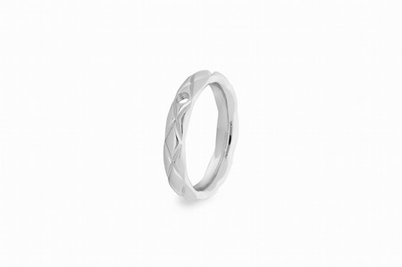Qudo Silver Ring Aversa - Size 52